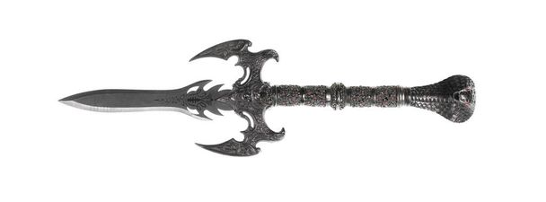Schwert mit kurzer Klinge isoliert auf weißem Hintergrund - Foto, Bild