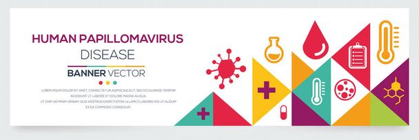 İnsan Papillomavirus hastalık pankartı tasarımı - Vektör, Görsel