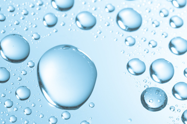 modrá voda kapky na sklo  - Fotografie, Obrázek