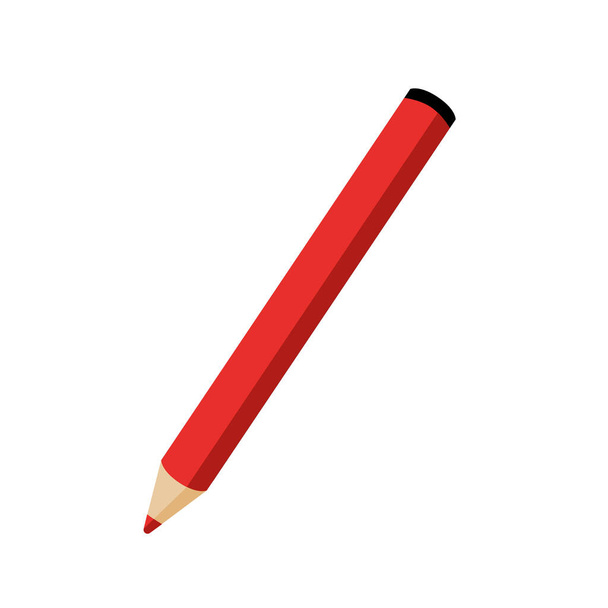 Έγχρωμο μολύβι: γραφείο και σχολικά είδη απομονωμένο εικονίδιο - Διάνυσμα, εικόνα