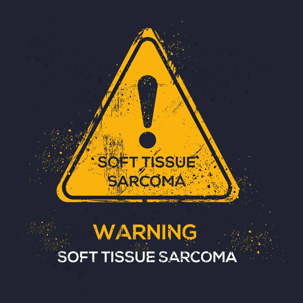 (Soft tissue sarcoma) Warning sign, vector illustration. - Vector, Image