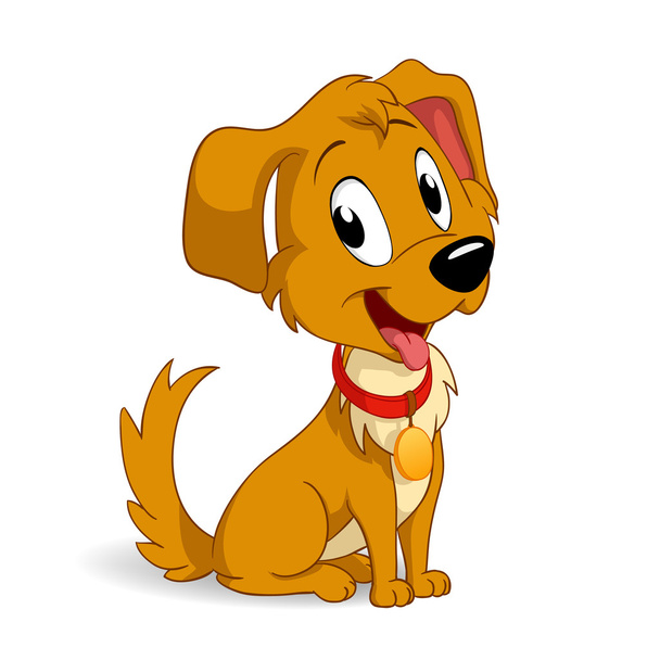 Cute cartoon vector puppy dog - ベクター画像