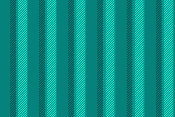 Textura linhas sem costura de padrão vertical vetorial com um fundo de tecido de listra têxtil em teal e cores brilhantes. - Vetor, Imagem