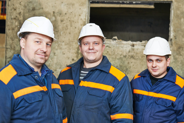 industrial workers on house building plant - Fotoğraf, Görsel