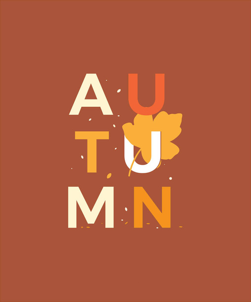 Diseño de fondo de venta de otoño decorar con hojas para la venta de compras o póster promocional y pancarta de folleto o web.. - Vector, Imagen