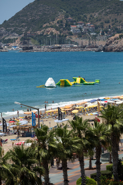 Alanya - the beach of Cleopatra .  Alanya is one of most popular seaside resorts in Turkey - Photo, Image