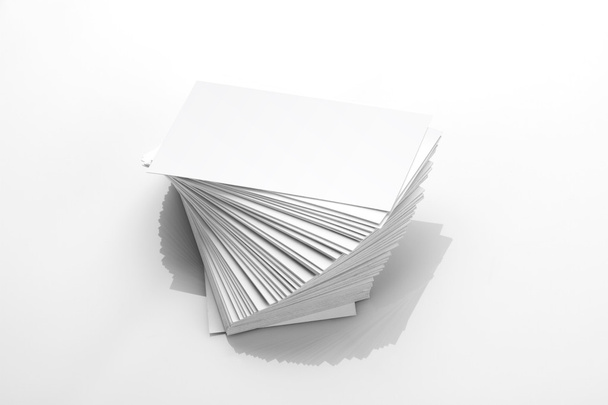 Простой макет визитной карточки на белом отражении
 - Фото, изображение