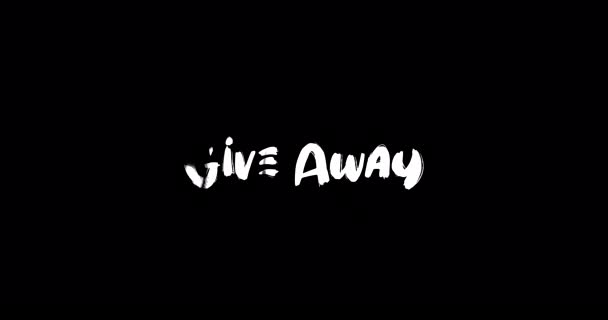 Give Away Effect of Grunge Transition Typografie Tekst Animatie op zwarte achtergrond  - Video