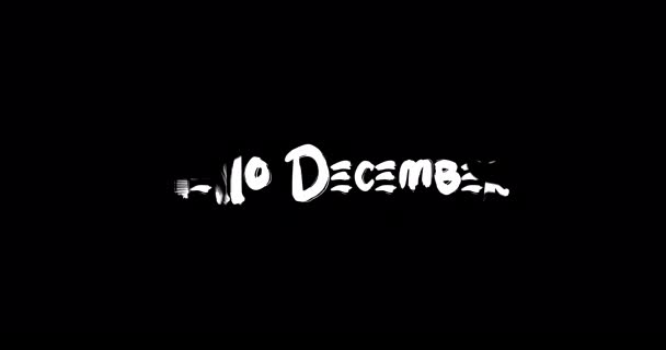 Hallo december. Effect van Grunge Transition Typografie Tekst Animatie op zwarte achtergrond  - Video
