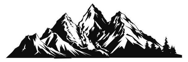 Silhouettes montagneuses. Vecteur montagne, Vecteur montagne d'éléments de design extérieur, Paysages de montagne, arbres, vecteur pin, Paysages de montagne
 - Vecteur, image