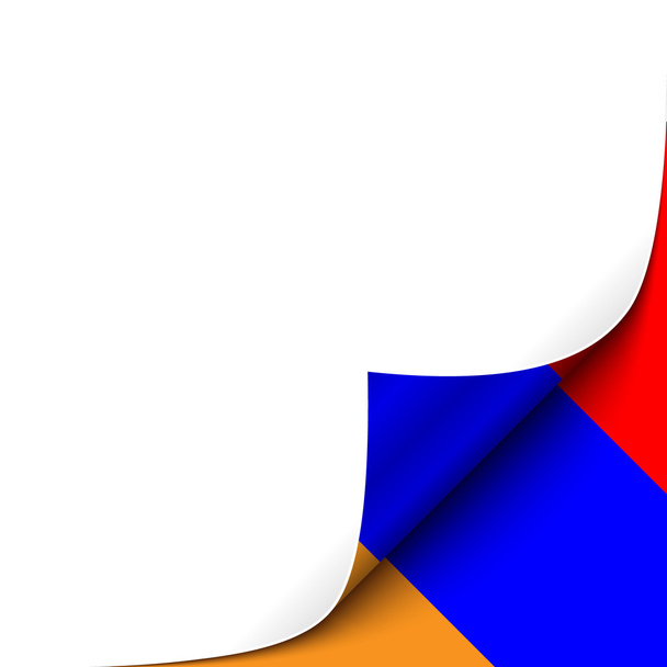 Μέχρι τα κατσαρά αντίδια χαρτί γωνία στο αρμενικό εικονογράφηση Background.Vector σημαία - Διάνυσμα, εικόνα