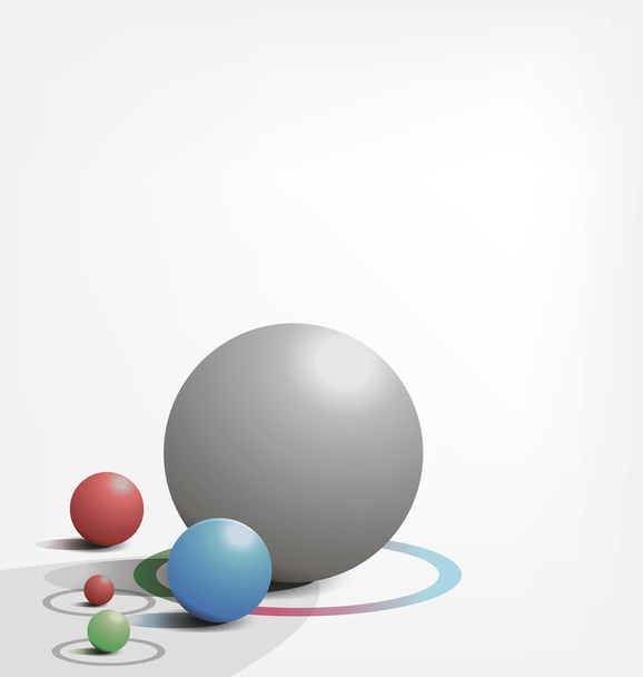 Simple background with colored balls - Vector, imagen