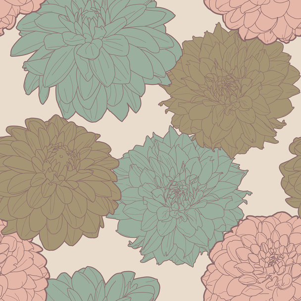 Lovely spring seamless floral pattern with asters - Вектор, зображення