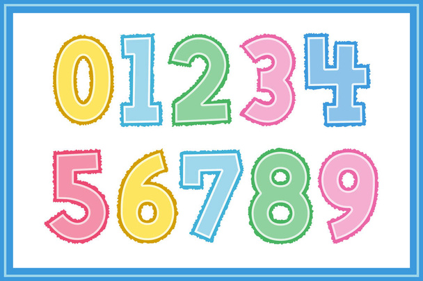 Collection polyvalente de nombres déchirés de papier pour diverses utilisations - Vecteur, image