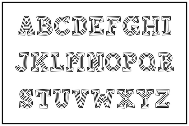 Универсальная коллекция алфавитных писем по выбору детей для различных целей - Вектор,изображение