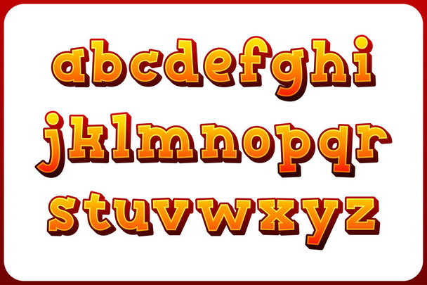 Colección versátil de letras del alfabeto de la puesta del sol para varios usos - Vector, Imagen