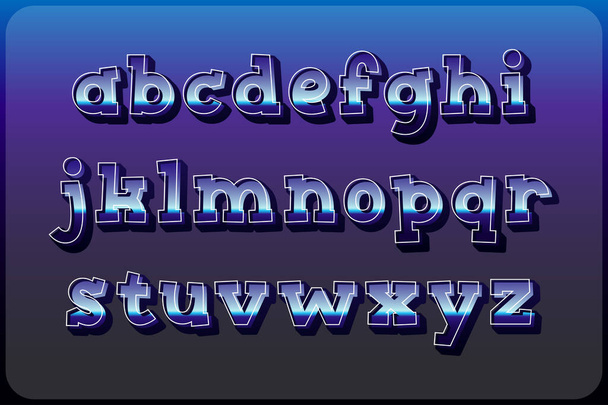 Sokoldalú gyűjtemény fém ábécé betűk különböző célokra - Vektor, kép