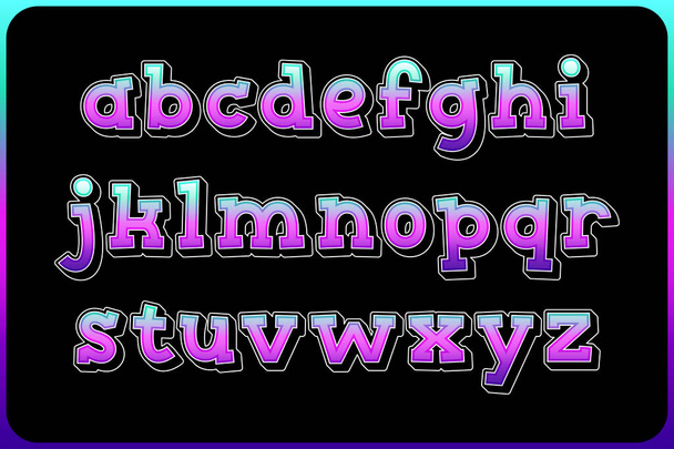 Colección versátil de letras del alfabeto futurista para diversos usos - Vector, Imagen