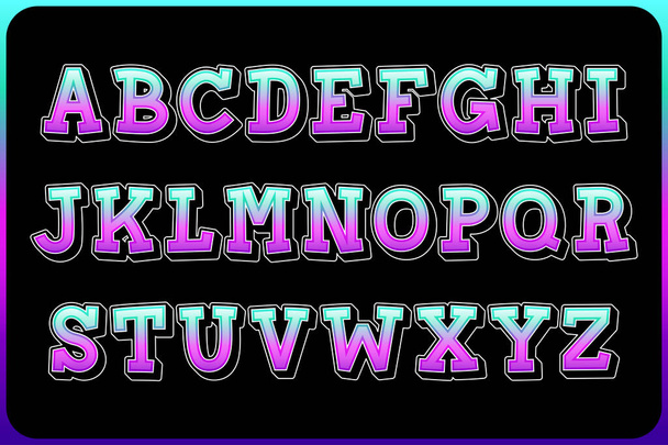 Wszechstronny zbiór liter alfabetu futuryzmu do różnych zastosowań - Wektor, obraz