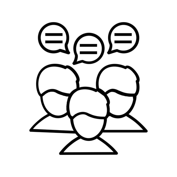 Chatten in Gruppen editierbare und resizeable Vektor-Symbol - Vektor, Bild
