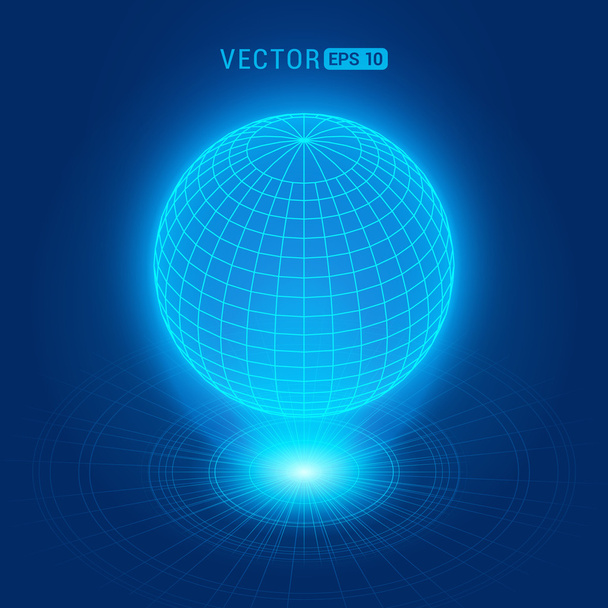Holographic globe - ベクター画像