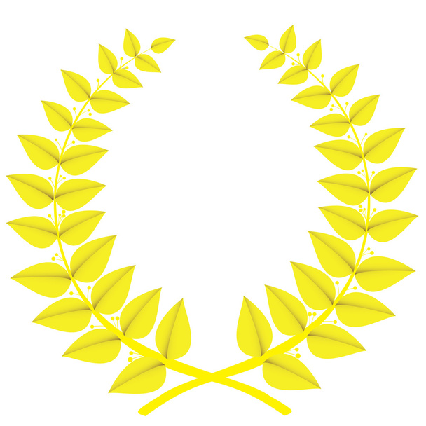 Gold laurel wreath isolated, vector - Vector, afbeelding