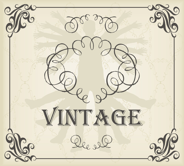 Vintage vector background - Vettoriali, immagini