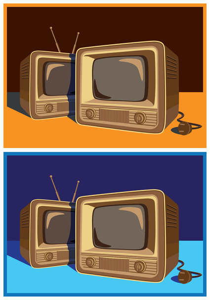 Altes Fernsehen - Vektor, Bild