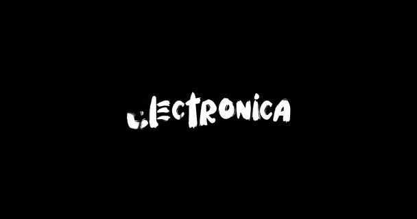 Elektronikeffekt des Grunge-Übergangs Typografie Textanimation auf schwarzem Hintergrund  - Filmmaterial, Video