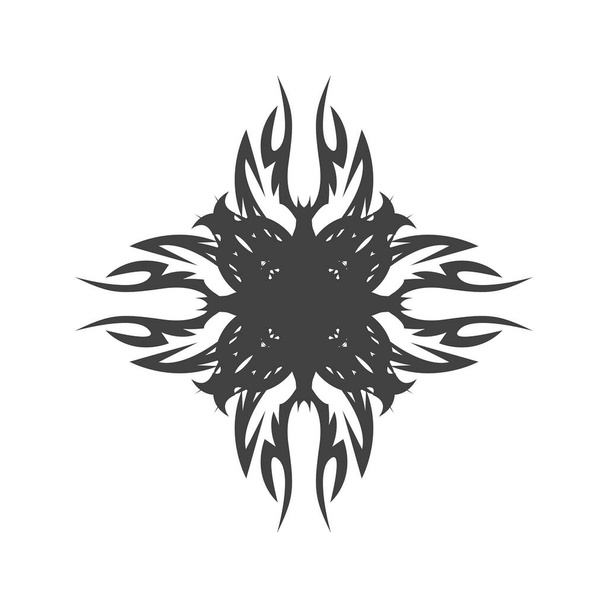 Fekete Törzsi tetoválás Absztrakt szimbólum Template - Vektor, kép