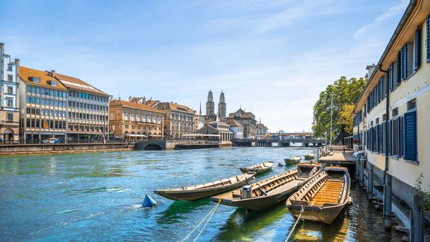panoramic view at the city center of zurich - Photo, Image