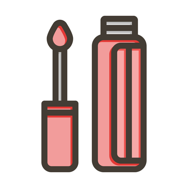 Lip Gloss Vector Thick Line Filled Colors Icon For Personal And Commercial Use - Vector, Image