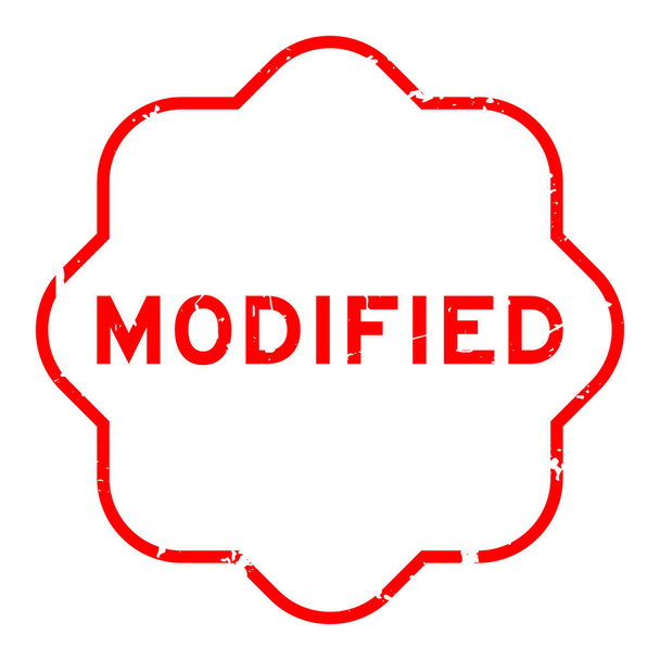 Grunge rosso modificato timbro sigillo di gomma parola su sfondo bianco - Vettoriali, immagini