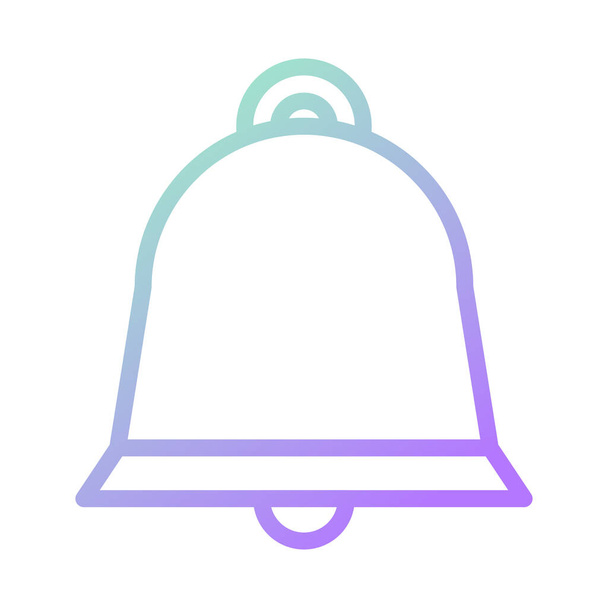 Campana icono gradiente verde púrpura color Pascua ilustración vector elemento y símbolo perfecto. - Vector, Imagen