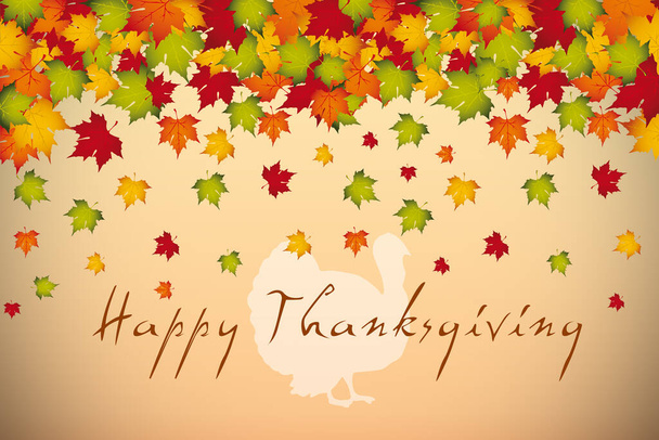 Fijne Thanksgiving. Achtergrond van herfstbladeren close-up. - Foto, afbeelding