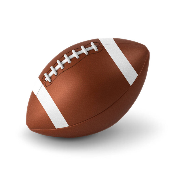 Bola de futebol americano isolada em fundo branco. Vetor EPS10 - Vetor, Imagem