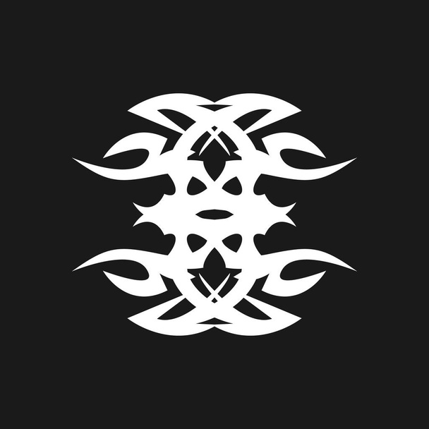 Modello di simbolo astratto tatuaggio tribale nero - Vettoriali, immagini