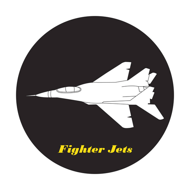 Fighter plane icon vector illustration symbol design - Vector, Image