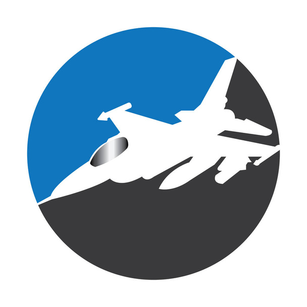 戦闘機平面アイコンベクターイラストシンボルデザイン - ベクター画像