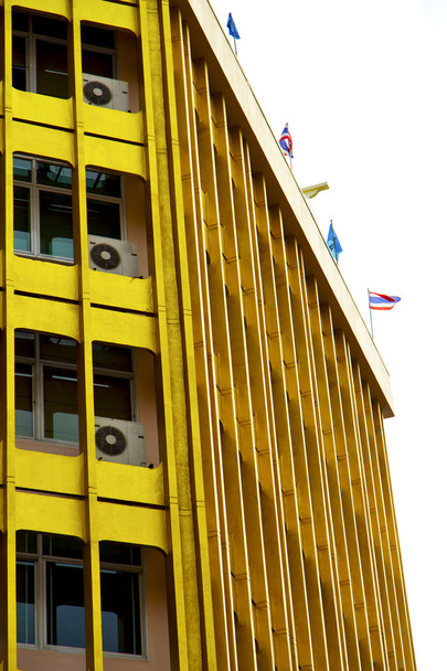 Bangkok Thaiföld terasz zászlók office kerület palotákban - Fotó, kép