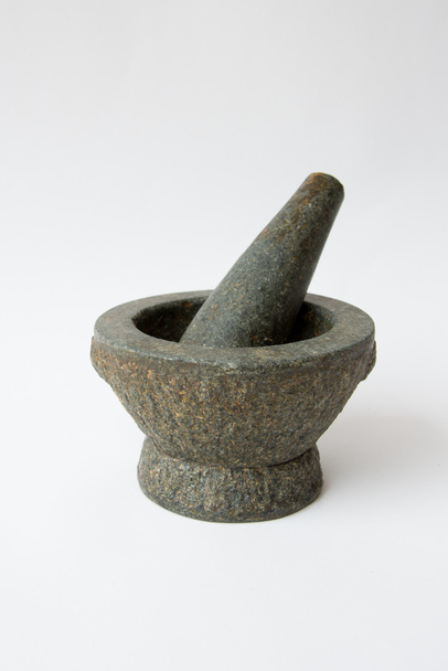 Mortar and Pestle on a White Background - Photo, Image