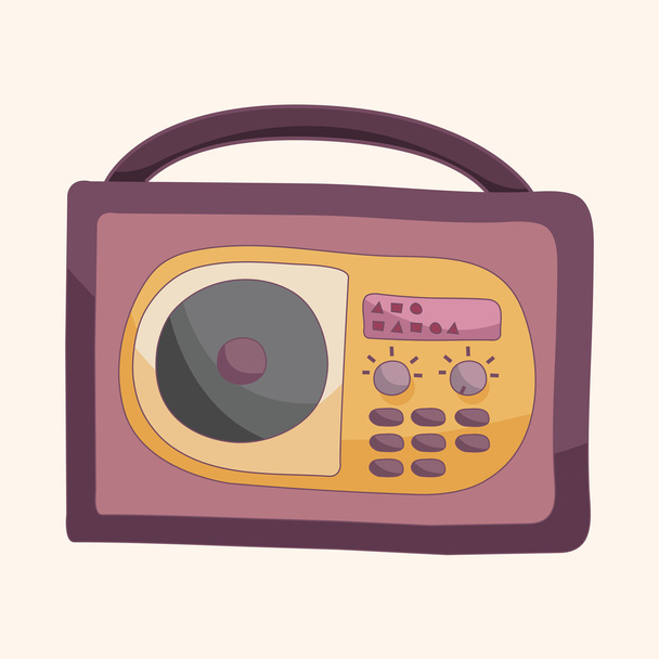 radio theme elements - Вектор,изображение