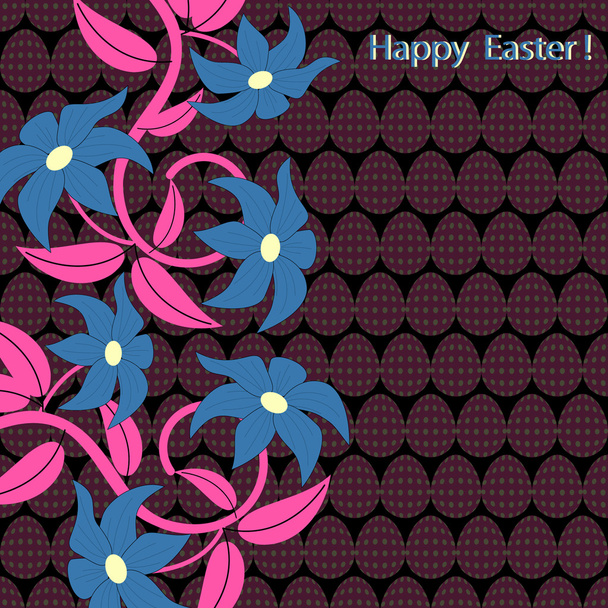 Vector illustration greeting card for Easter - Vektori, kuva
