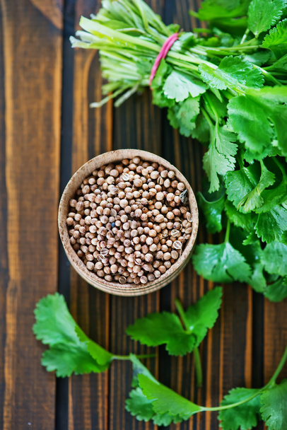 Coriander seeds in bowl - Photo, Image