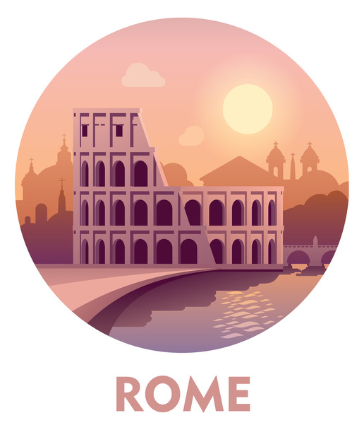 Úti cél Róma  - Vektor, kép