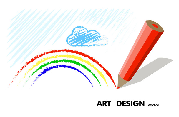 Drawing  pencil. art design - Vektor, kép