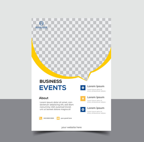 creatief verticaal vector business flyer template ontwerp - Vector, afbeelding