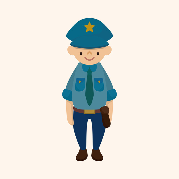 policeman theme elements vector,eps - Vektor, obrázek