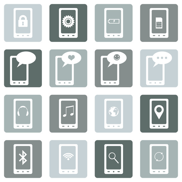 Conjunto de iconos móviles
 - Vector, Imagen