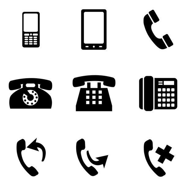 Set of Telephone Icons - Vector, Image
